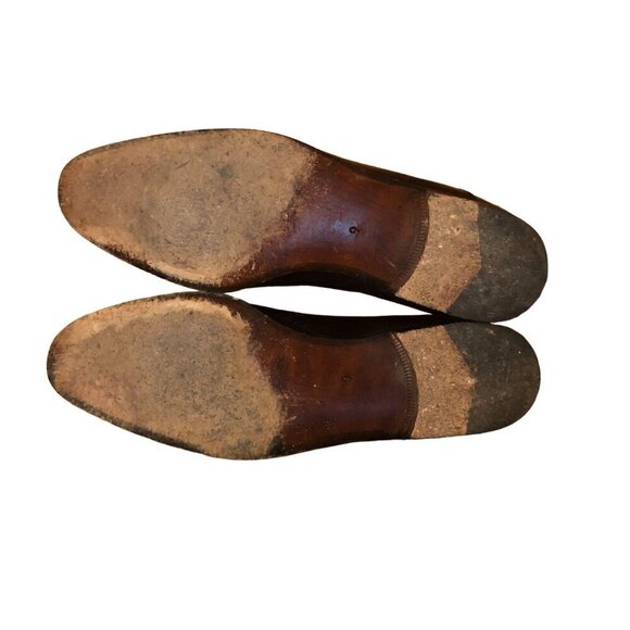 Bally Vintage Italian Leather 2-tone Slip On Dress Shoes Handmade in Italy - Picture 8 of 8